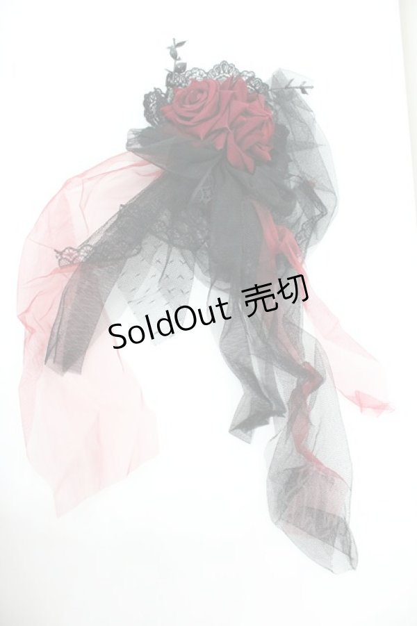 画像1: Morun x Muuna Stoik / 羽根ローズチュール2WAYクリップ  黒 I-26-01-26-091-LO-AC-SA-ZI (1)