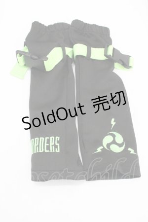 画像: ACDC RAG / 渦雷アームカバー  黒Ｘ緑 I-26-01-26-010-PU-ZA-SA-ZT610-F006