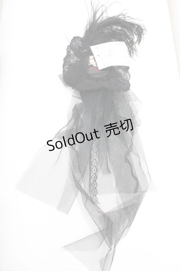 画像2: Morun x Muuna Stoik / 羽根ローズチュール2WAYクリップ  黒 I-26-01-26-092-LO-AC-SA-ZI (2)