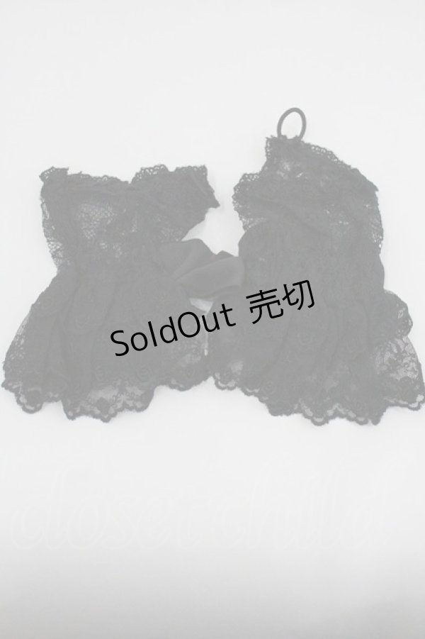 画像2: GOTHPUNKその他(買取対象外) / レースショートグローブ  黒 I-26-01-26-001-PU-ZA-HR-ZI (2)