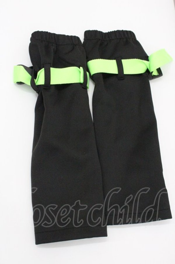 画像2: ACDC RAG / 渦雷アームカバー  黒Ｘ緑 I-26-01-26-010-PU-ZA-SA-ZI (2)