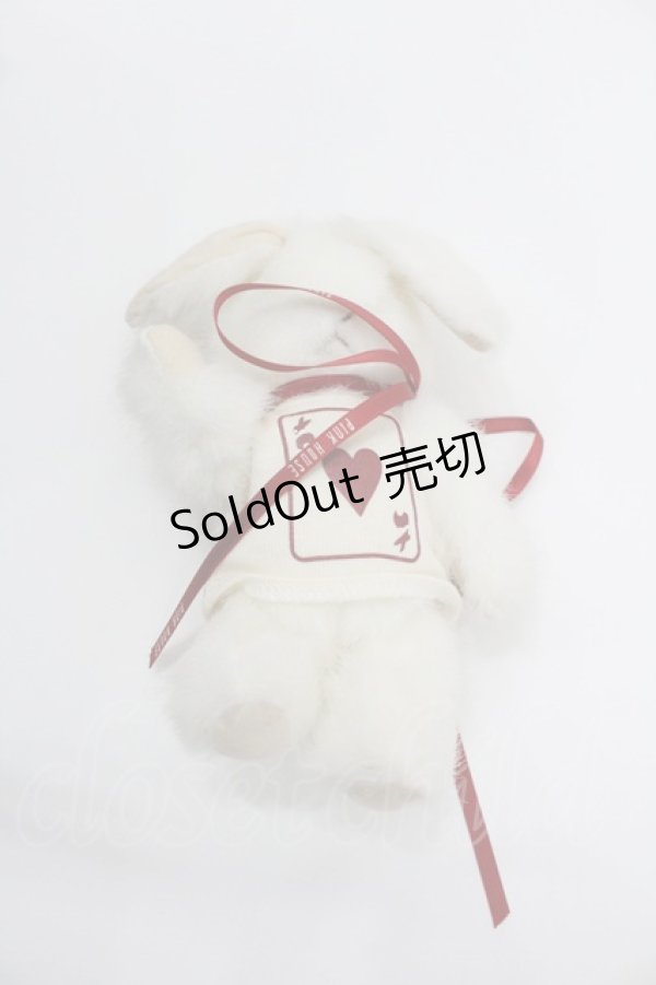 画像1: PINK HOUSE / G トランプうさぎさんブローチ  白Ｘ赤 I-26-01-26-100-LO-ZA-SA-ZI (1)