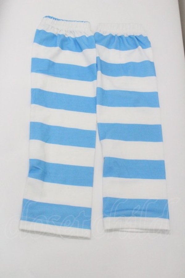 画像1: GOTHPUNKその他(買取対象外) / ボーダーアームカバー  サックスＸ白 I-26-01-26-011-PU-PA-SA-ZI (1)