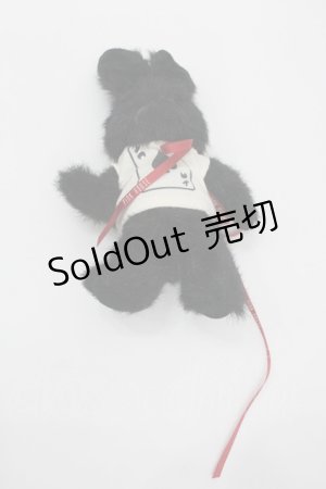 画像: PINK HOUSE / G トランプうさぎさんブローチ  黒Ｘ赤 I-26-01-26-105-LO-ZA-SA-ZI