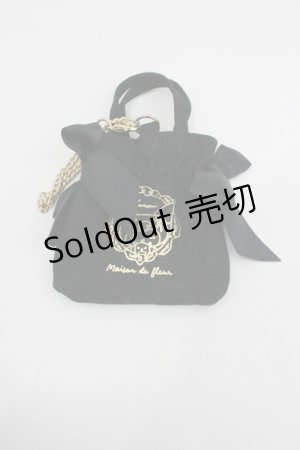 画像: Maison de FLEUR / クロミダブルリボントートバッグチャーム  黒Ｘゴールド I-26-01-26-106-LO-BG-SA-ZI