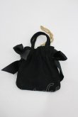 画像2: Maison de FLEUR / クロミダブルリボントートバッグチャーム  黒Ｘゴールド I-26-01-26-106-LO-BG-SA-ZI (2)