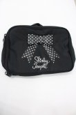 画像1: Shirley Temple / ドットリボンポーチ  黒Ｘ白 I-26-01-26-109-ET-ZA-SA-ZI (1)