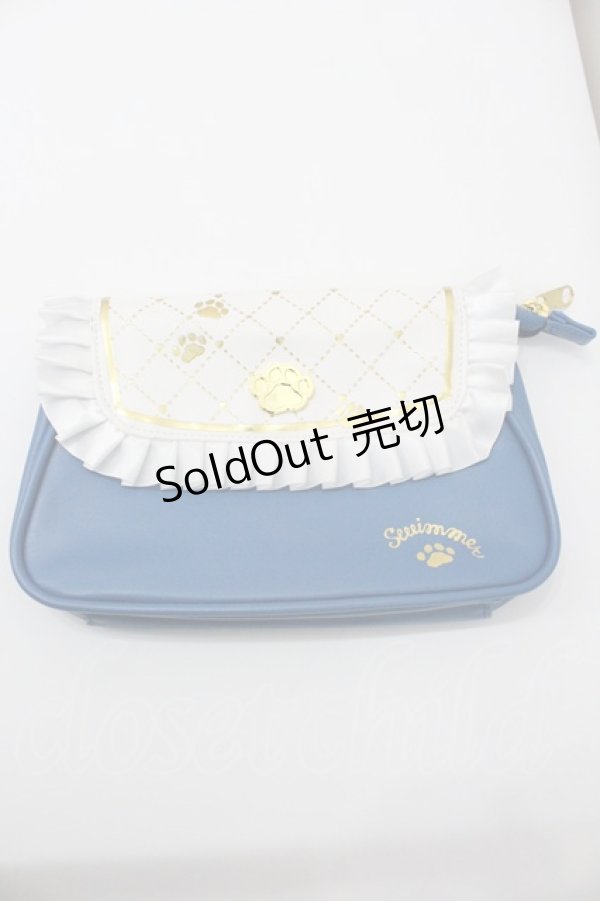 画像1: SWIMMER / 肉球ポーチ  ネイビーｘ白 I-26-01-26-110-EL-ZA-SA-ZI (1)