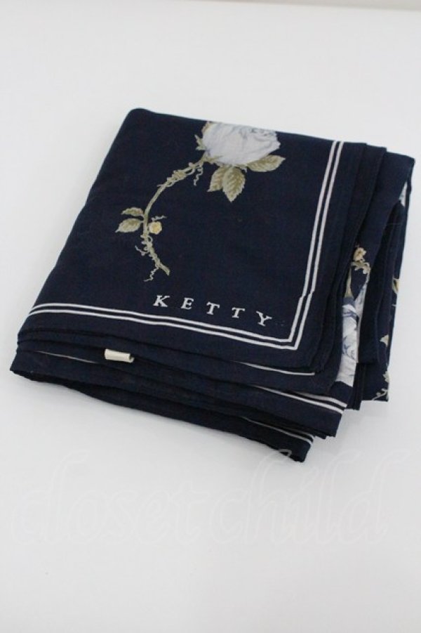 画像2: KETTY / オールドローズ大判ストール  青 I-26-01-26-124-EL-ZA-SA-ZI (2)