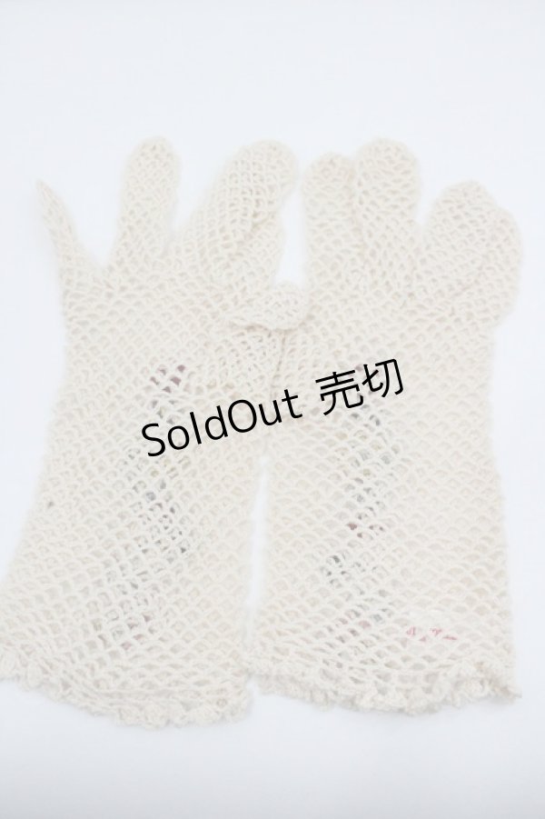 画像2: PINK HOUSE / ニットグローブ  生成り I-26-01-26-013-LO-ZA-SA-ZI (2)