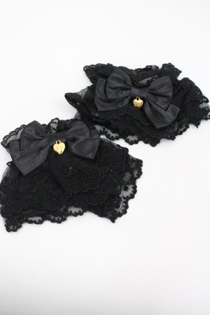 画像: Angelic Pretty / リボンレースお袖とめ  黒 I-26-01-26-016-AP-ZA-SA-ZI