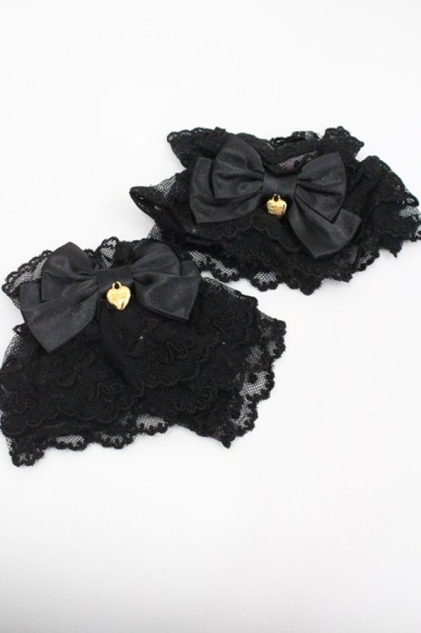画像1: Angelic Pretty / リボンレースお袖とめ  黒 I-26-01-26-016-AP-ZA-SA-ZI (1)