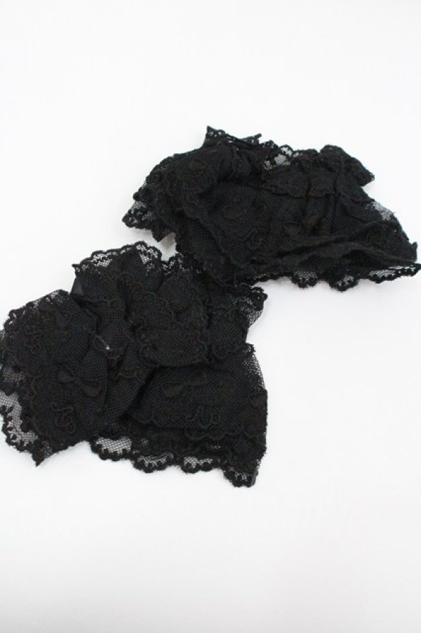 画像2: Angelic Pretty / リボンレースお袖とめ  黒 I-26-01-26-016-AP-ZA-SA-ZI (2)