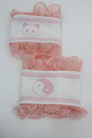 画像: ACDC RAG / パンダプリントカットソーブレス  白Ｘピンク I-26-01-26-018-PU-AC-SA-ZI