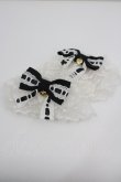 画像1: Angelic Pretty / おめかしはしごレースお袖とめ  白ｘ黒 I-26-01-26-021-AP-ZA-SA-ZI (1)