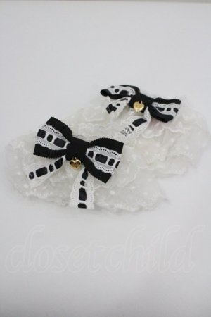 画像: Angelic Pretty / おめかしはしごレースお袖とめ  白ｘ黒 I-26-01-26-021-AP-ZA-SA-ZI