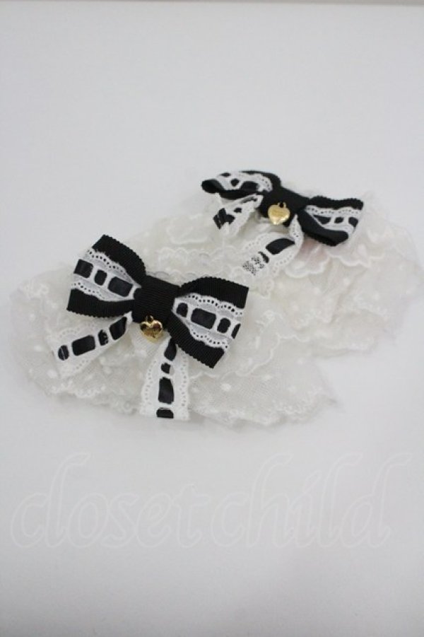 画像1: Angelic Pretty / おめかしはしごレースお袖とめ  白ｘ黒 I-26-01-26-021-AP-ZA-SA-ZI (1)