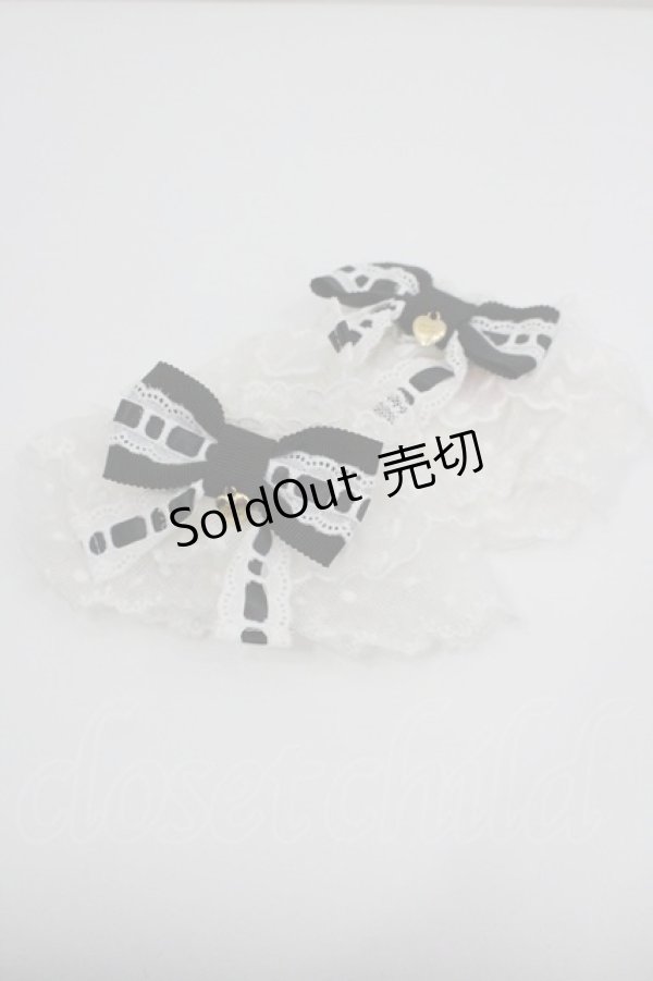 画像1: Angelic Pretty / おめかしはしごレースお袖とめ  白ｘ黒 I-26-01-26-021-AP-ZA-SA-ZT0206V (1)