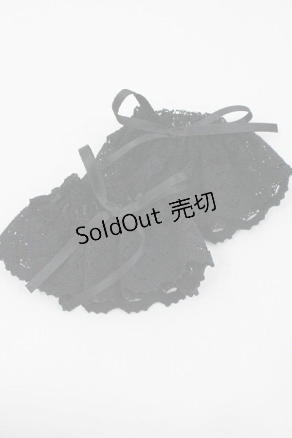 画像1: BABY,THE STARS SHINE BRIGHT / トーションレースお袖とめ  黒 I-26-01-26-023-BA-ZA-SA-ZI (1)