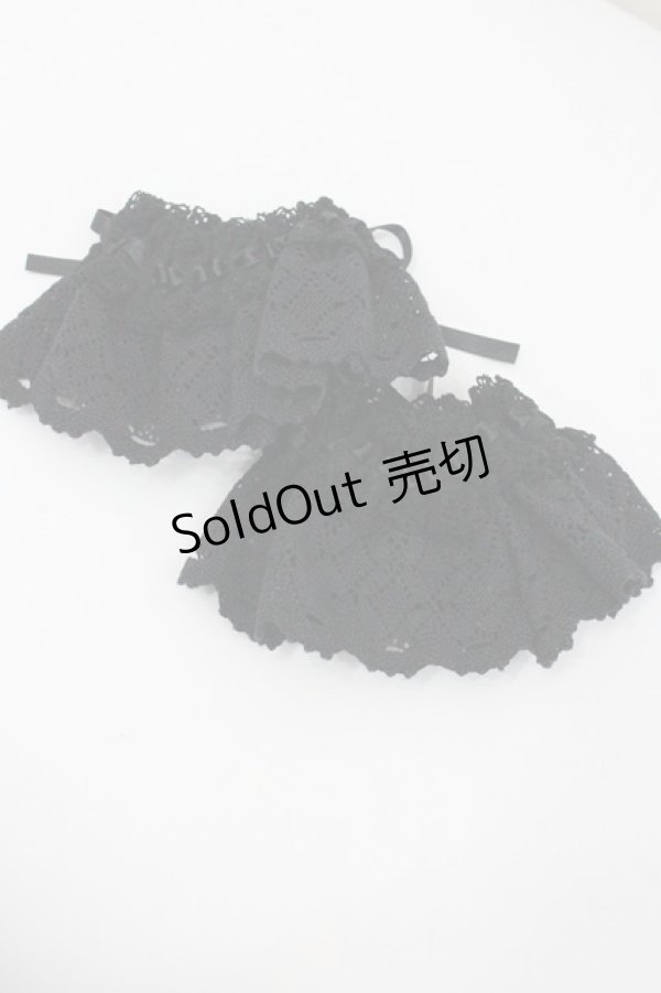 画像2: BABY,THE STARS SHINE BRIGHT / トーションレースお袖とめ  黒 I-26-01-26-023-BA-ZA-SA-ZI (2)