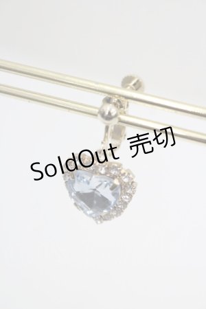 画像: RoseMarie seoir / ハートビジューイヤリング  サックス I-26-01-26-032-LO-AC-SA-ZI