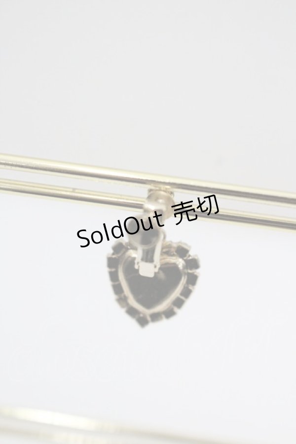 画像2: RoseMarie seoir / ハートビジューイヤリング  サックス I-26-01-26-032-LO-AC-SA-ZI (2)