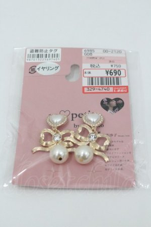 画像: m petit by misako / TT*AMリボンPLE  淡白 I-26-01-26-036-LO-AC-SA-ZI