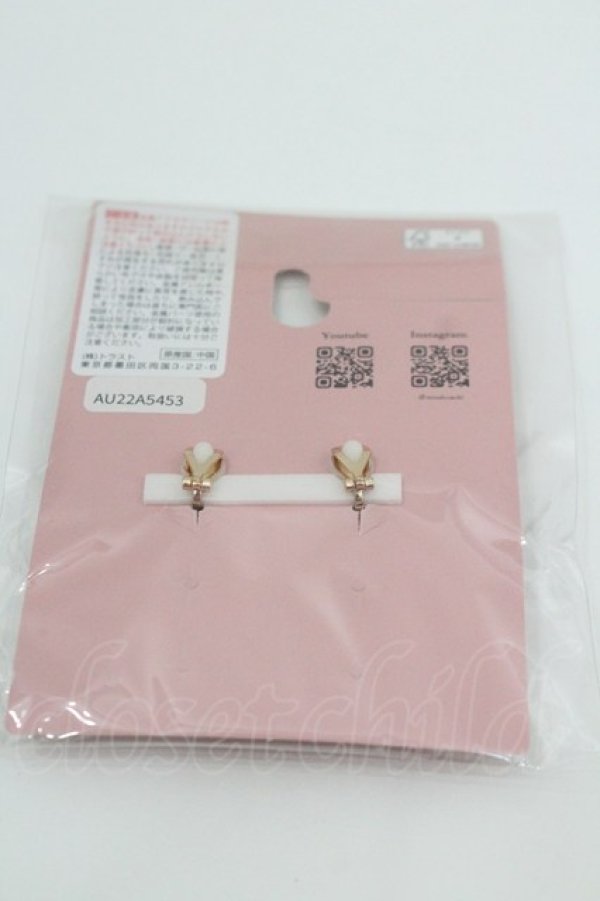 画像2: m petit by misako / TT*AMリボンPLE  淡白 I-26-01-26-036-LO-AC-SA-ZI (2)