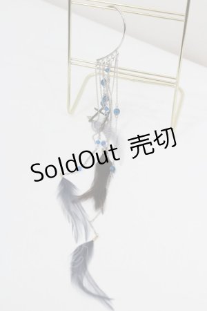 画像: GOTHPUNKその他(買取対象外) / クロス羽根チェーンイヤーカフス  シルバーｘ青ｘブラウン I-26-01-26-037-PU-AC-SA-ZI