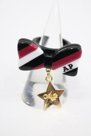 画像: Angelic Pretty / ブリティッシュリボンリング  黒 I-26-01-26-045-AP-AC-SA-ZI