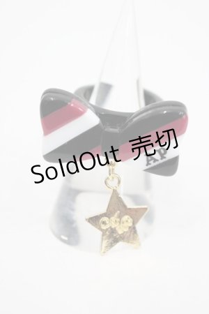 画像: Angelic Pretty / ブリティッシュリボンリング  黒 I-26-01-26-045-AP-AC-SA-ZI