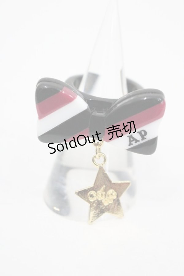 画像1: Angelic Pretty / ブリティッシュリボンリング  黒 I-26-01-26-045-AP-AC-SA-ZI (1)