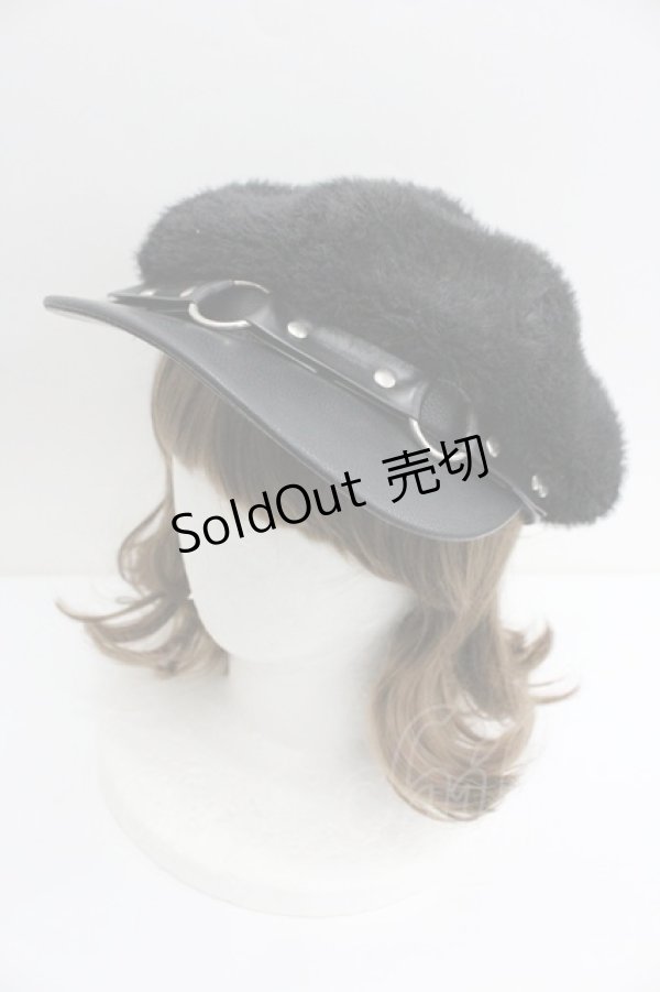 画像1: GOTHPUNKその他(買取対象外) / ファーハット  黒 I-26-01-27-001-PU-AC-SA-ZTK037 (1)