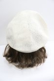 画像3: MILK / ロゴ刺繍ベレー  白X黒 I-26-01-27-030-ML-AC-SA-ZI (3)