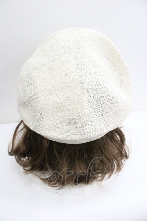画像3: MILK / ロゴ刺繍ベレー  白X黒 I-26-01-27-030-ML-AC-SA-ZI (3)
