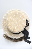 画像3: Angelic Pretty / AiryドットチュールストローHAT  ブラウンＸ白Ｘ黒 I-26-01-27-032-AP-AC-SA-ZI (3)