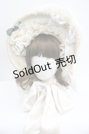 画像: Triple fortune / ローズリボンドールボンネット  生成り I-26-01-27-033-EL-AC-SA-ZI