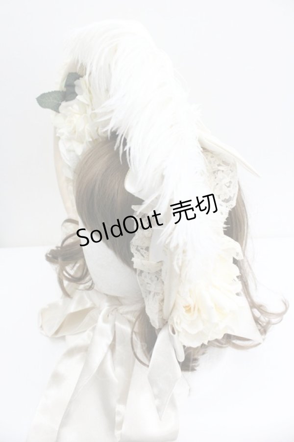 画像3: Triple fortune / ローズリボンドールボンネット  生成り I-26-01-27-033-EL-AC-SA-ZI (3)