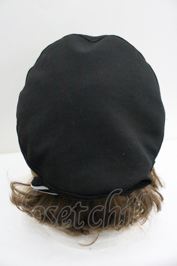 画像3: axes femme / マリン風バックリボンベレー  黒Ｘ白 I-26-01-27-035-AX-AC-SA-ZI (3)