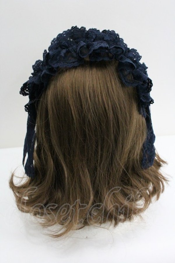 画像3: metamorphose / レースリボンヘッドドレス  ネイビー I-26-01-27-044-ME-AC-SA-ZI (3)