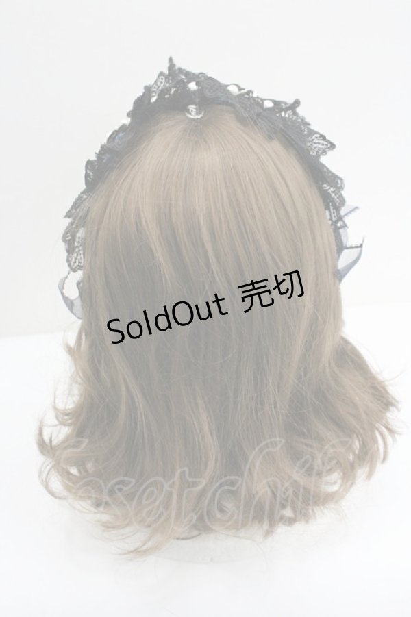 画像3: ALICE and the PIRATES / 星を巡る海賊船と空と海の境界柄ヘッドドレス  ネイビー I-26-01-27-046-PA-AC-SA-ZI (3)