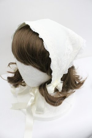 画像: ALICE and the PIRATES / レースバブーシュカ  生成り I-26-01-27-049-PA-AC-SA-ZI