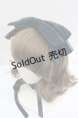 画像: axes femme kawaii / ベロアリボンヘッドドレス  グリーン I-26-01-27-051-AX-AC-SA-ZI