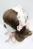 画像1: ALICE and the PIRATES / チュールレースのフローラルヘッドドレス  白Ｘピンク I-26-01-27-052-PA-AC-SA-ZI (1)