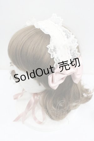 画像: ALICE and the PIRATES / チュールレースのフローラルヘッドドレス  白Ｘピンク I-26-01-27-052-PA-AC-SA-ZI