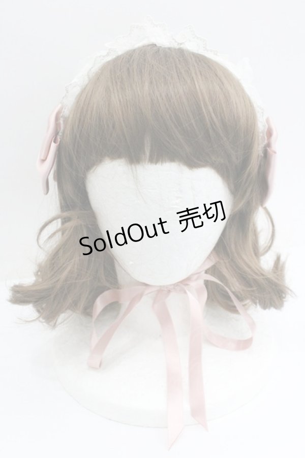 画像2: ALICE and the PIRATES / チュールレースのフローラルヘッドドレス  白Ｘピンク I-26-01-27-052-PA-AC-SA-ZI (2)