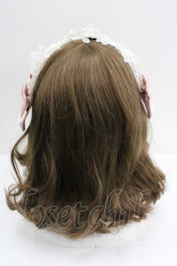 画像3: ALICE and the PIRATES / チュールレースのフローラルヘッドドレス  白Ｘピンク I-26-01-27-052-PA-AC-SA-ZI (3)