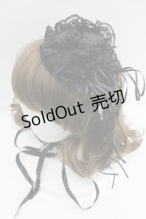 画像: Triple fortune / コサージュヘッドドレス  黒 I-26-01-27-053-EL-AC-HR-ZI