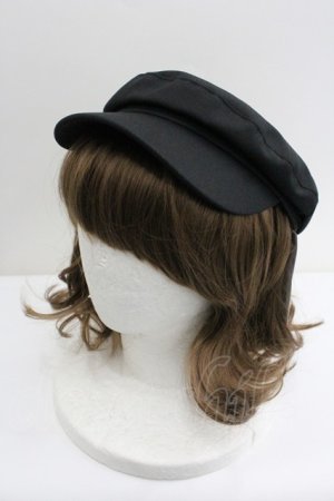 画像: axes femme / くるみ釦キャスケット  黒 I-26-01-27-006-AX-AC-SA-ZI