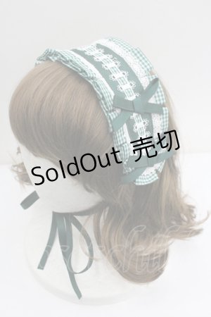 画像: LOLITAその他(お買取対象外) / ギンガムチェックヘッドドレス  グリーン I-26-01-27-056-LO-AC-SA-ZI